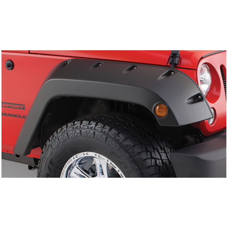 Jeep Factory Coverage Pocket Style Kotflügelverbreiterungen - OE Schwarz  Matt, vorne Paar, USA