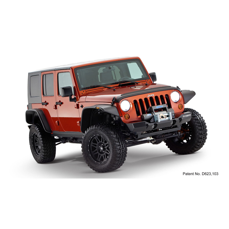 Jeep Flat Style Kotflügelverbreiterung Set 4-Door - OE Matte Black