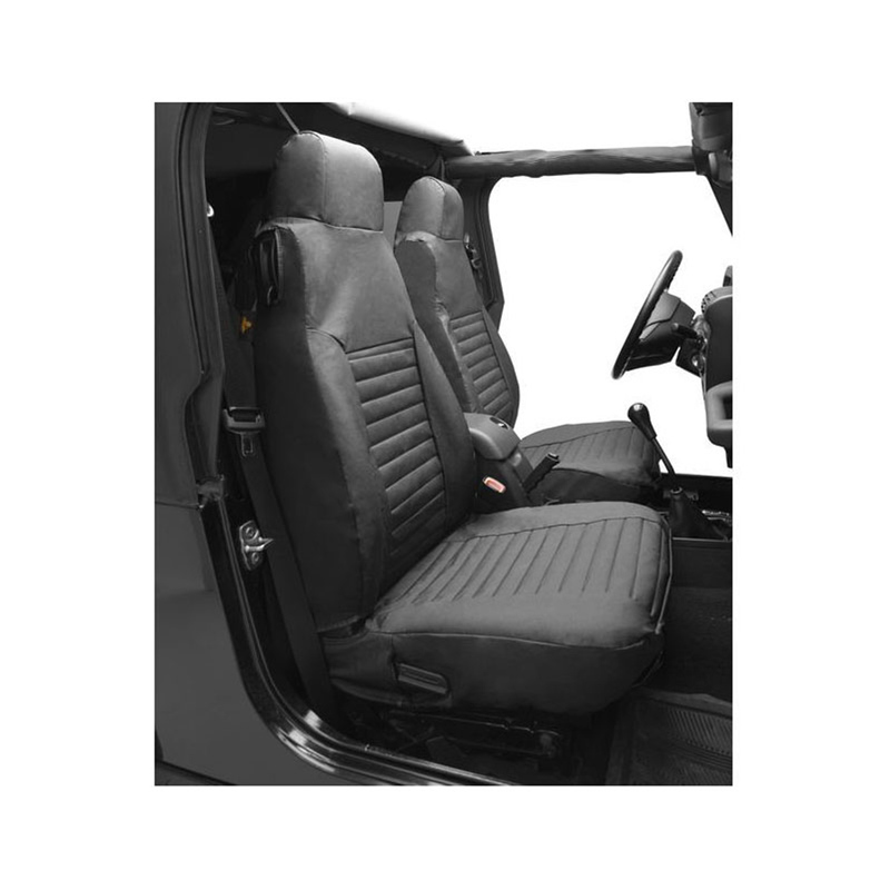 29226-15 Seat Covers, Front, Black Denim, High-back Seat for Jeep Wrangler ( TJ)  L PowerTech (2464 ccm/87 kW/Petrol) - RBS Handel