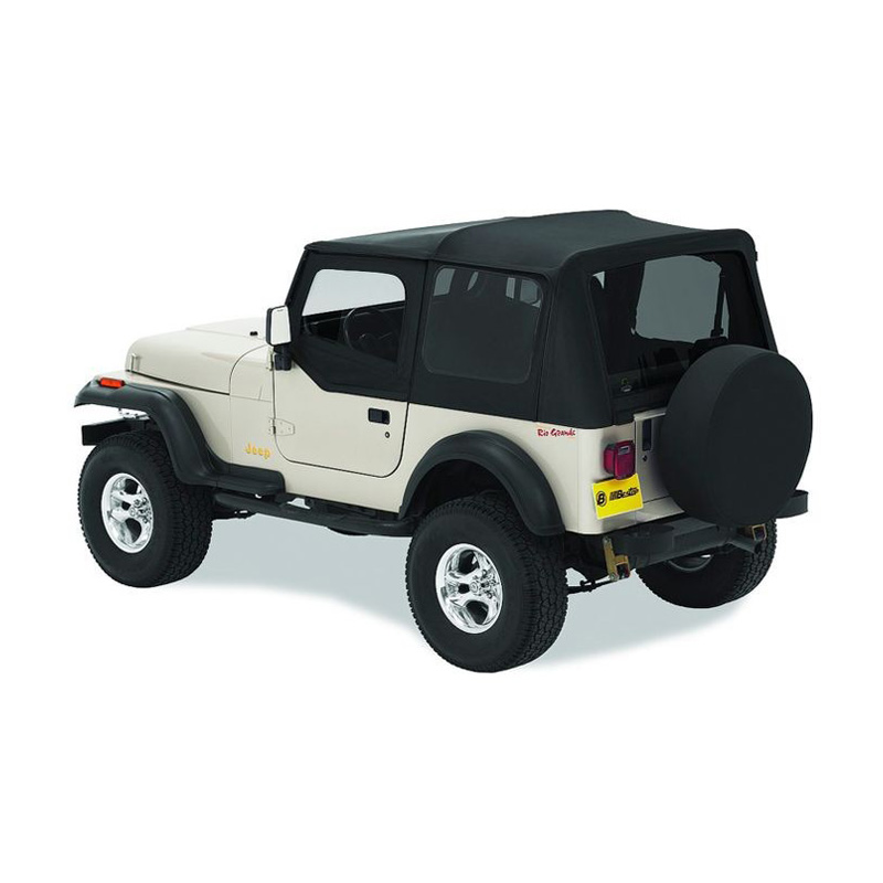 51120-15 Replace-a-Top Fabric-only Soft Top, Black Denim, YJ Wrangler per Jeep  Wrangler (YJ)  L AMC 150 (2464 ccm/78 - 89 kW/Benzina) - RBS Handel