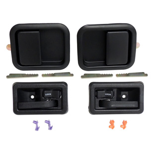 Full Door Handle Kit, Black, Interior, Exterior