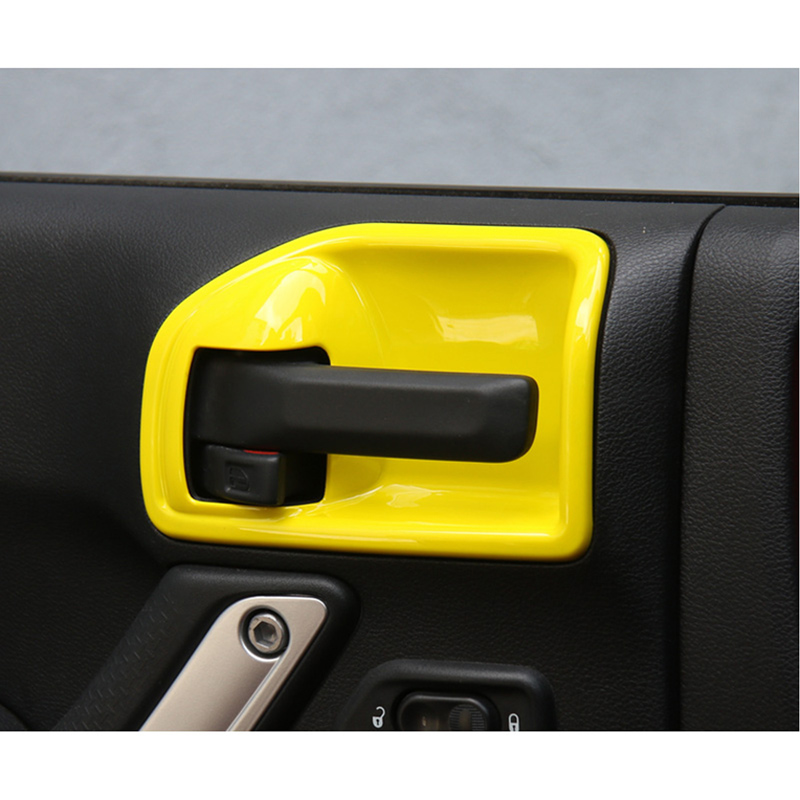 Interior Door Handle Inserts, Yellow, 4 Doors