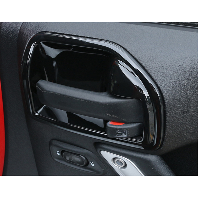 Interior Door Handle Inserts, Black, 2 Doors