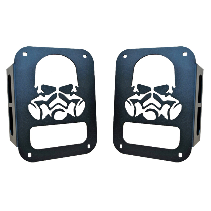 Tail Lamp Guard, Skull, Black