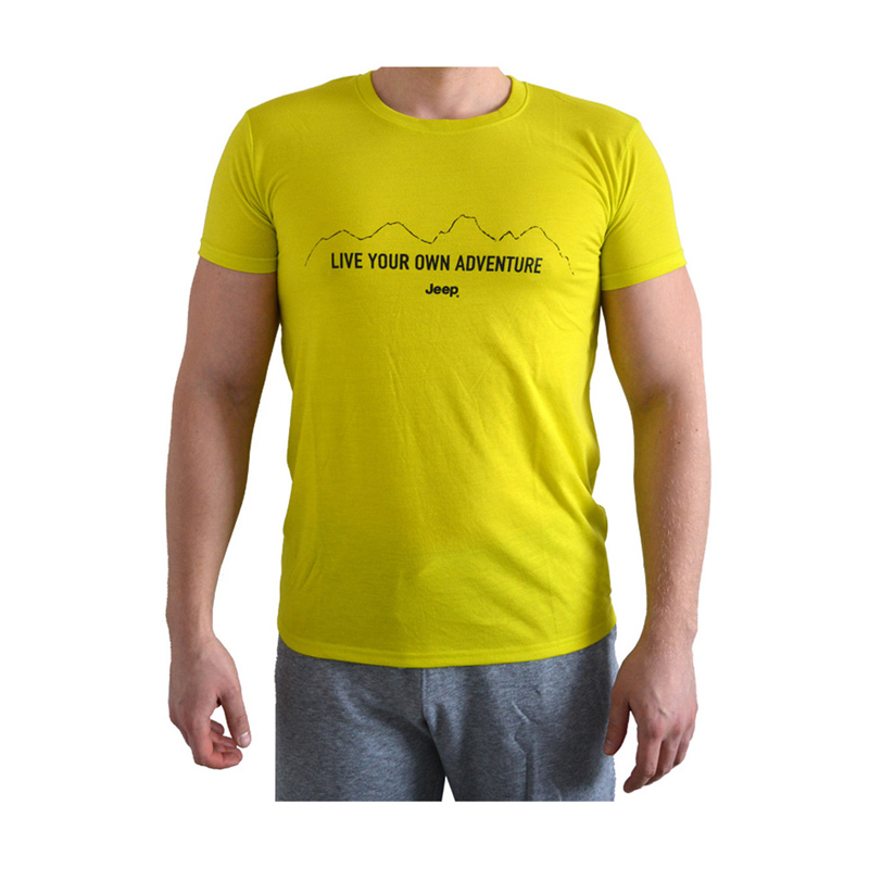 Jeep-T-Shirt, LIVE YOUR OWN ADVENTURE, Farbe Acid Green/Licorice, Größe XXL