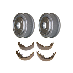2x Tambour de Frein Arrière + Mâchoires de Frein et Ensemble de Doublure
