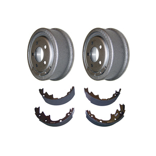 2x Tambour de Frein Arrière + Mâchoires de Frein et Ensemble de Doublure