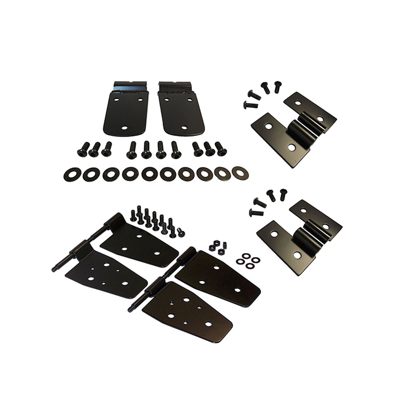 Einfaches Schwarz Edelstahl Jeep Wrangler TJ Set, halb Türen, vorne