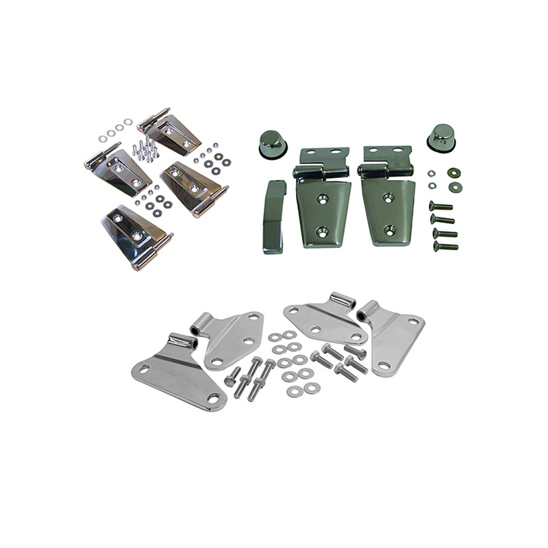 Einfach Poliertes Edelstahl Jeep Wrangler JK Set, 2 Türer, vorne