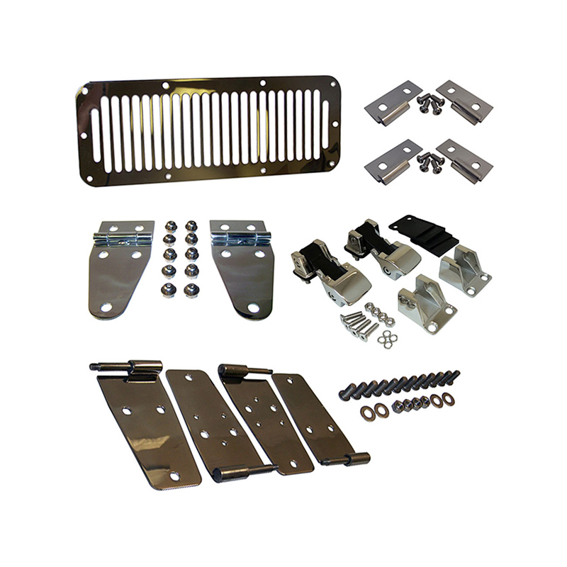 Advance Polished Stainless Steel Jeep Wrangler TJ Package, full doors, vorne