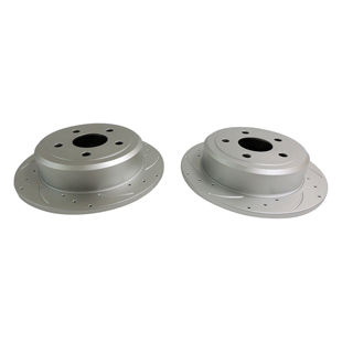 Brake Rotor Set, Rear, Drilled & Slotted