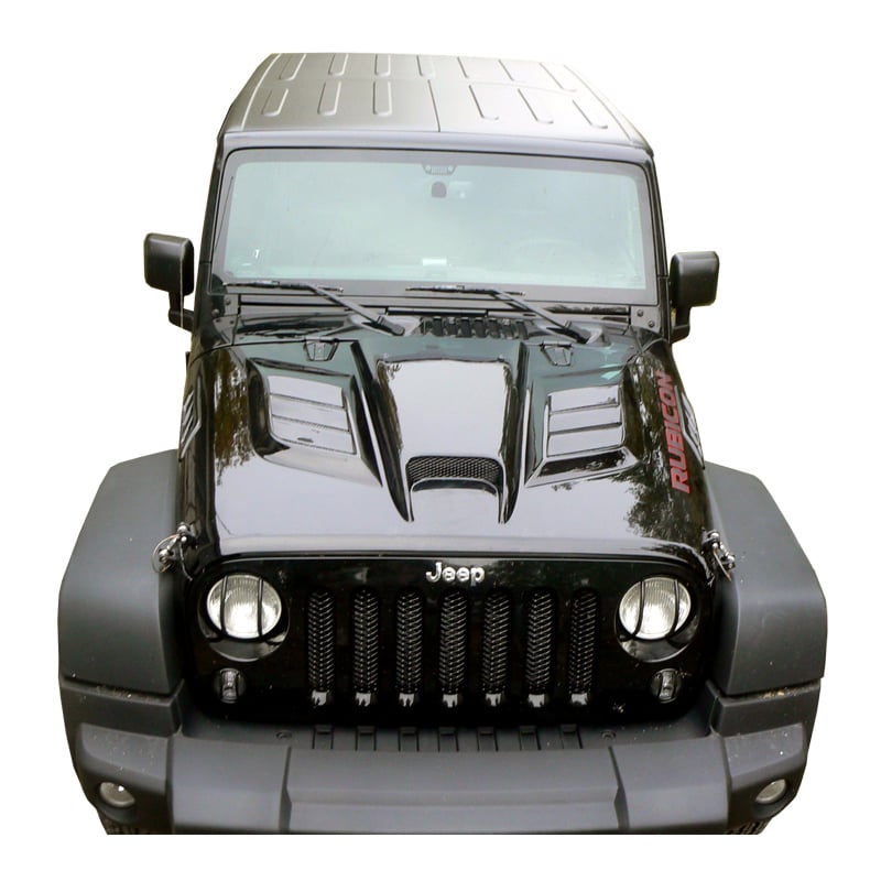 CARB02 Carbon Hood Batman Style for Jeep Wrangler (JK)  L VM Motori  (DOHC) (2777 ccm/130 - 147 kW/Diesel) - RBS Handel